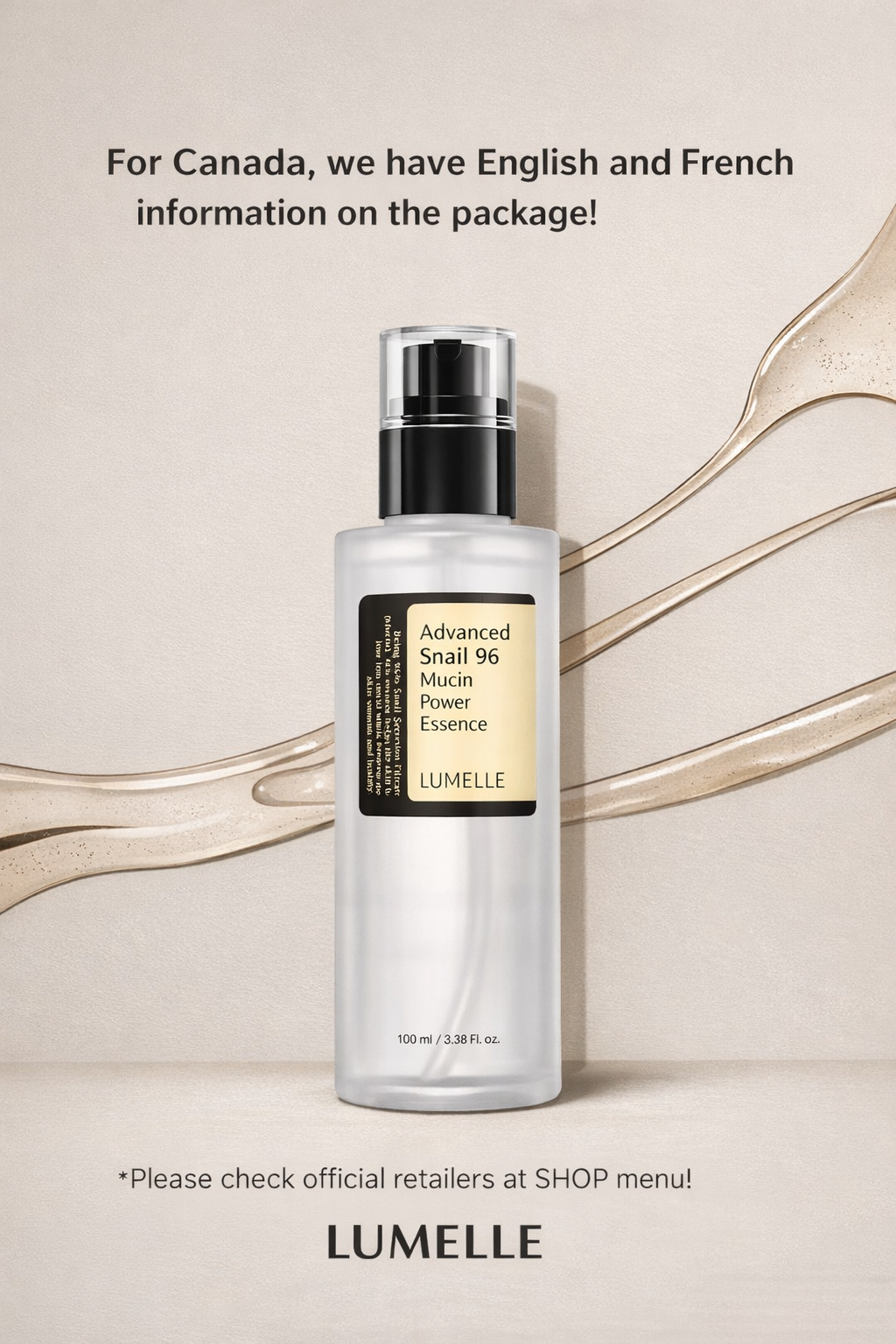 Lumelle™ Snail 96 Snail Mucin