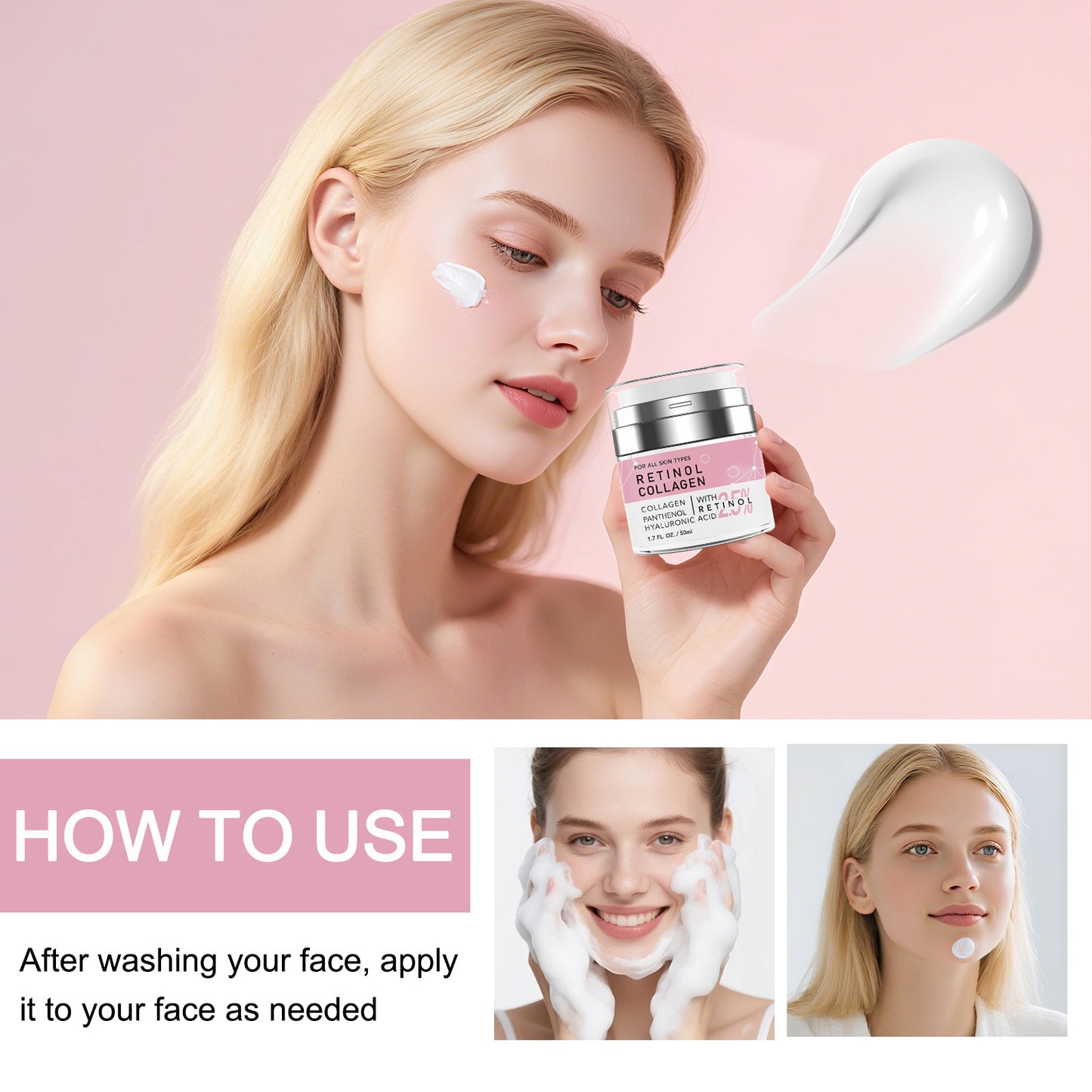 Collagen Face Moisturizing Cream Transparent